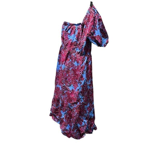 New Lilly Pulitzer Zelalynn One Shoulder Abaco Blue Maxi Dress 8 - Picture 5 of 8